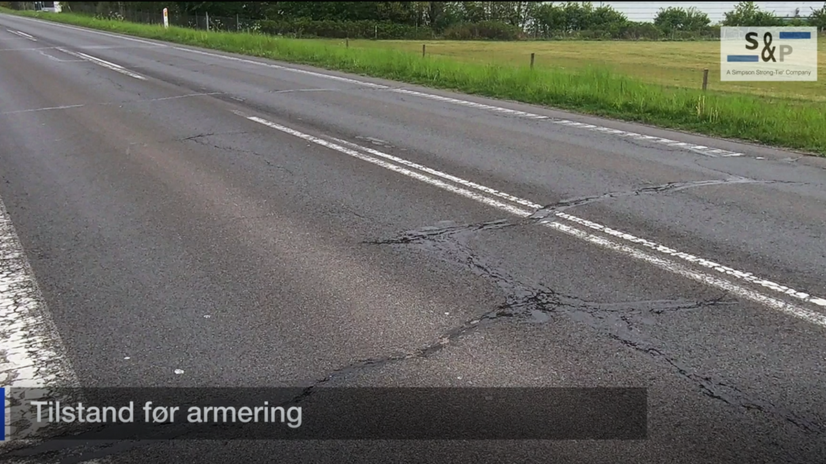 Vejens tilstand før asfaltarmering