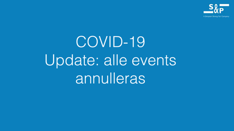 Covid-19 alle events annulleras